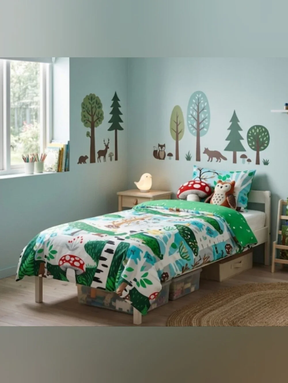 NWT Twin Duvet & Pillowcase Set | Woodland Forest Bedding